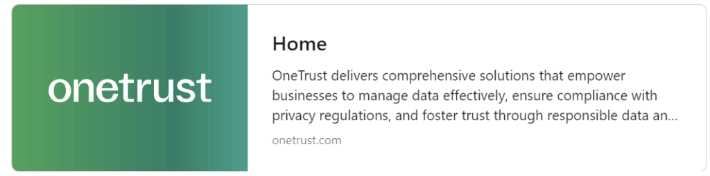 onetrust - Cookie Consent Platforms